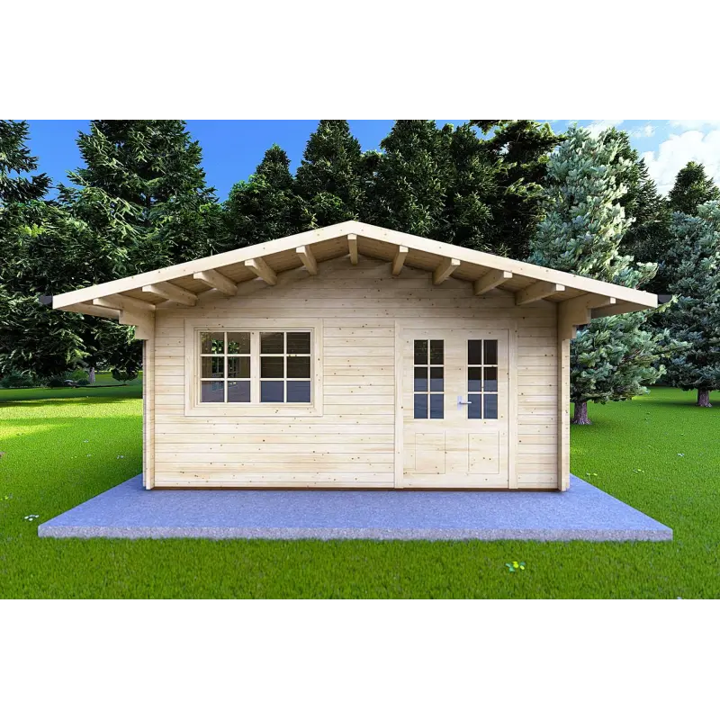 Gartenhaus Holz MARTA 5x5, 40mm, Frontansicht