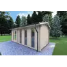 Gartenhaus Holz ZAIRA 5.7x3, 40mm, Frontansicht rechte Seite