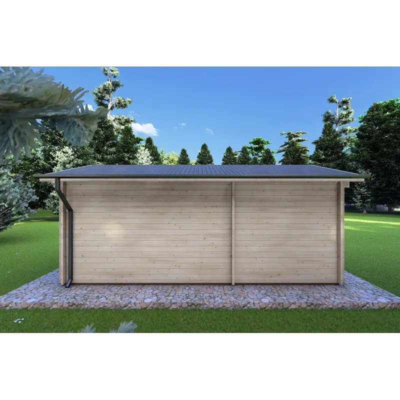 Gartenhaus Holz ZAIRA 5.7x3, 40mm, Rückansicht