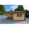 Garage aus Holz 30 m², 40mm, rechte Seite