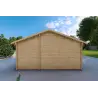Garage aus Holz 30 m², 40mm, Rückansicht