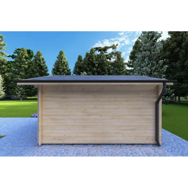 Gartenhaus Holz BENEDETTA 4x4, 40mm, rechte Seite