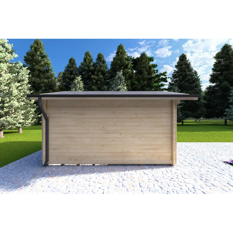 Gartenhaus Holz BENEDETTA 4x4, 40mm, linke Seite