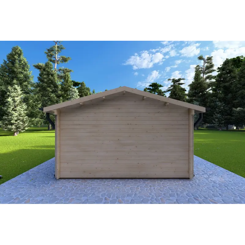 Gartenhaus Holz BENEDETTA 4x4, 40mm, Rückansicht