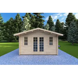 Gartenhaus Holz BENEDETTA 4x4, 40mm, Frontansicht