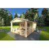 Gartenhaus Holz MELISSA 4x6, 40mm, Frontansicht rechte Seite