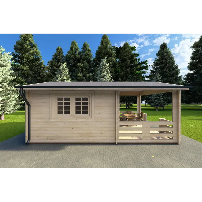 Gartenhaus Holz MELISSA 4x6, 40mm, linke Seite