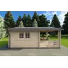 Gartenhaus Holz MELISSA 4x6, 40mm, linke Seite