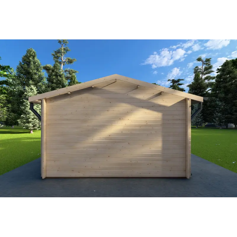 Gartenhaus Holz MELISSA 4x6, 40mm, Rückansicht