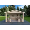 Gartenhaus Holz MELISSA 4x6, 40mm, Frontansicht