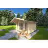 Gartenhaus Holz MARGHERITA 3.8x3.8, 40mm, Frontansicht rechte Seite