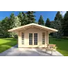 Gartenhaus Holz MARGHERITA 3.8x3.8, 40mm, Frontansicht