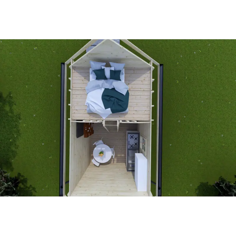 Gartenhaus Holz LALLA 4.5x3, 40mm, Innenansicht