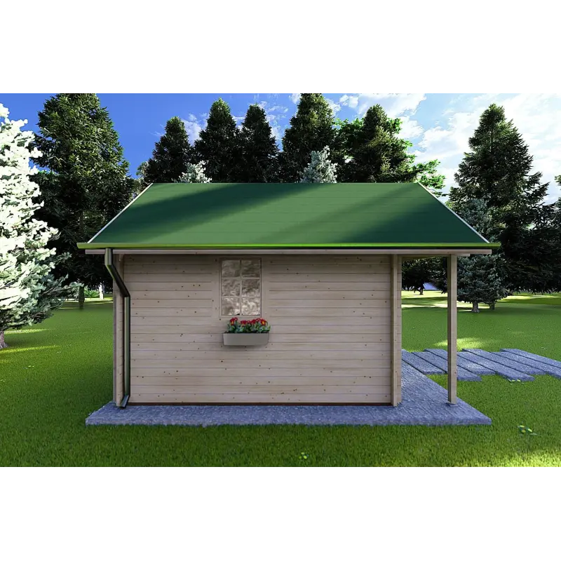 Gartenhaus Holz LALLA 4.5x3, 40mm, linke Seite