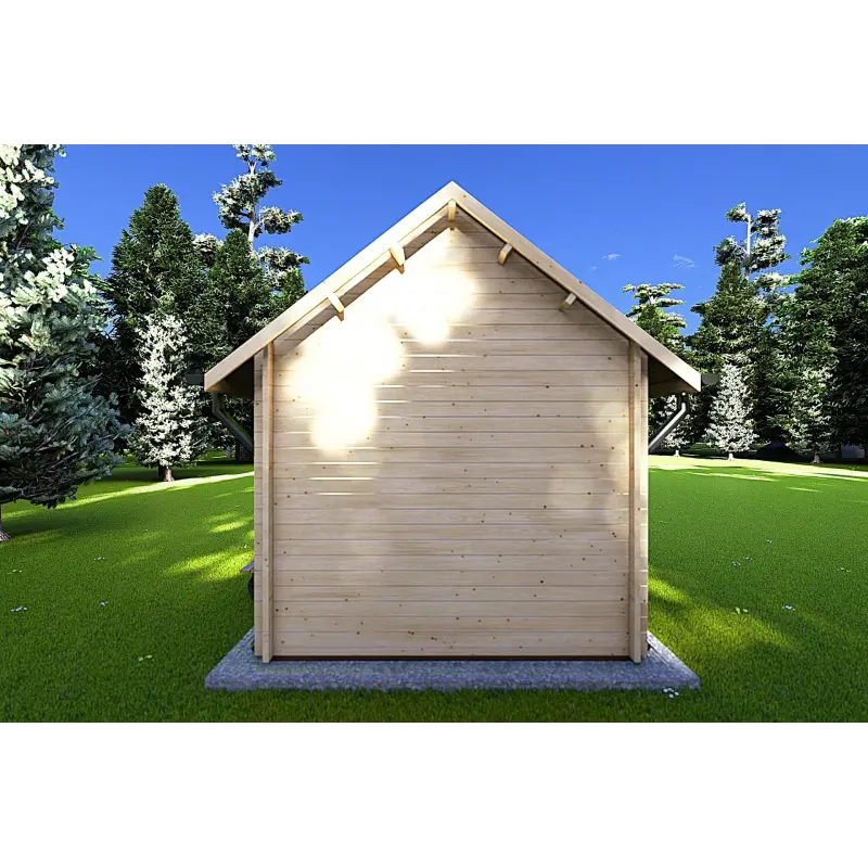 Gartenhaus Holz LALLA 4.5x3, 40mm, Rückansicht