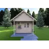 Gartenhaus Holz LALLA 4.5x3, 40mm, Frontansicht