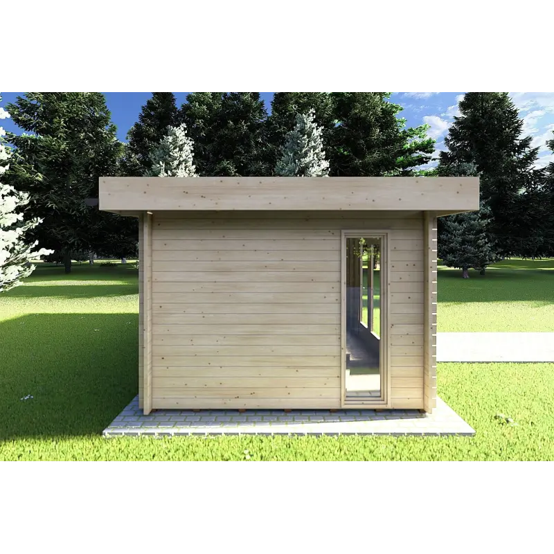 Gartenhaus Holz JENNIFER 4.5x3, 40mm, linke Seite
