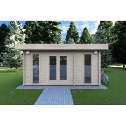 Gartenhaus Holz JENNIFER 4.5x3, 40mm, Frontansicht