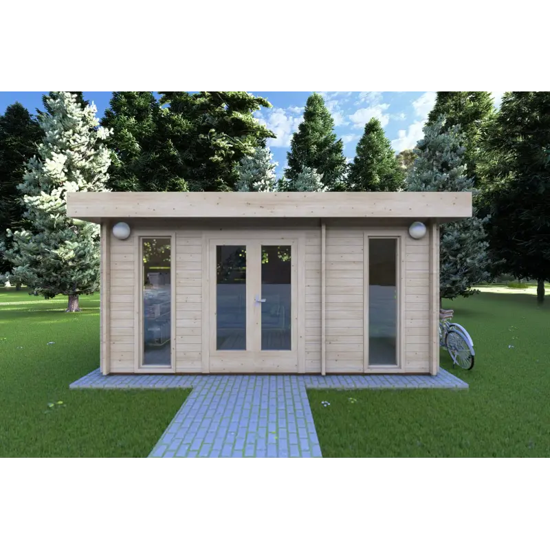 Gartenhaus Holz JENNIFER 4.5x3, 40mm, Frontansicht