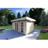 Moderne Gartenhaus SVEVA 5x3, 40mm, Frontansicht rechte Seite