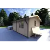 Gartenhaus Holz LUNA 5x3, 40mm, Frontansicht rechte Seite