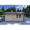 Gartenhaus Holz LUNA 5x3, 40mm, Frontansicht