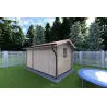 Moderne Gartenhaus BETTA 4x2.5, 40mm, Frontansicht rechte Seite