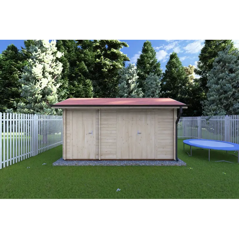 Moderne Gartenhaus BETTA 4x2.5, 40mm, Frontansicht