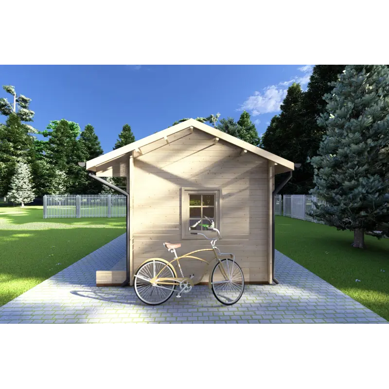 Gartenhaus Holz ROSA 5x3.5, 40mm, rechte Seite