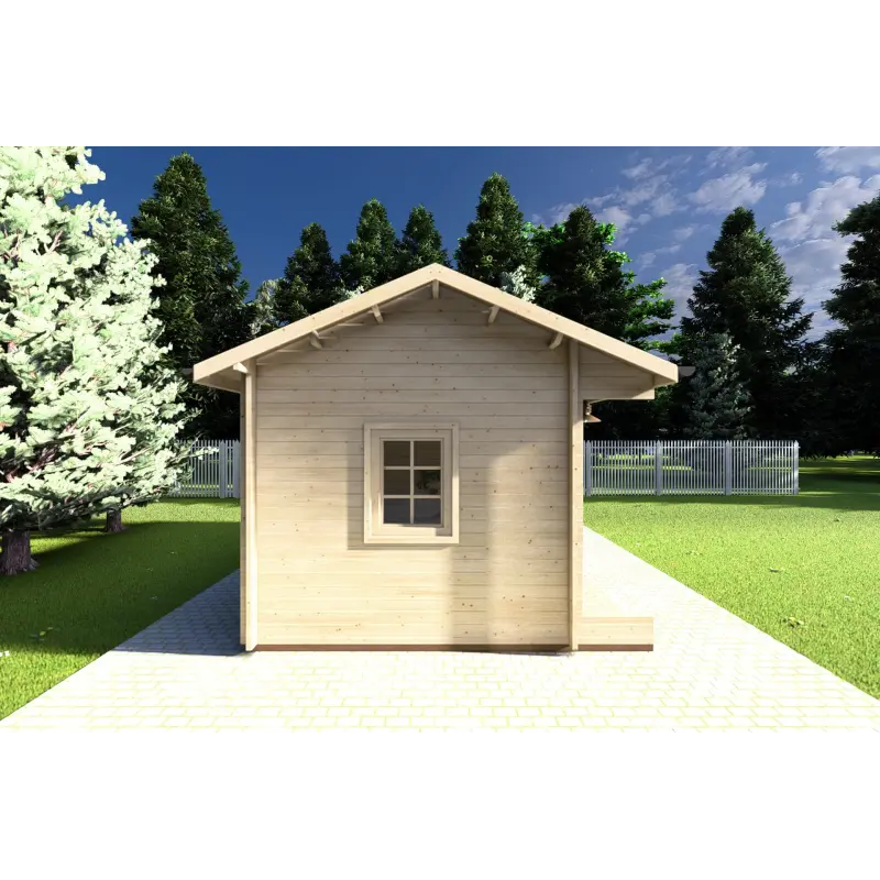 Gartenhaus Holz ROSA 5x3.5, 40mm, linke Seite