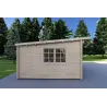 Moderne Gartenhaus DESY 5x4, 40mm, linke Seite