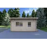 Moderne Gartenhaus DESY 5x4, 40mm, Frontansicht