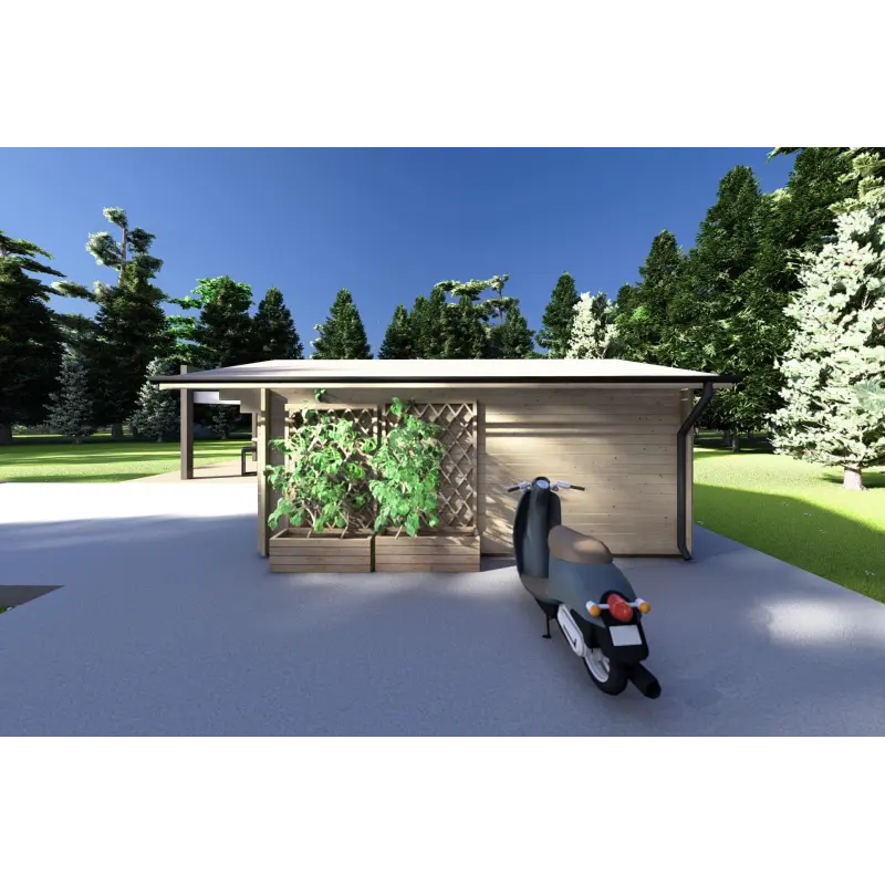 Gartenhaus ARIANNA 4x5, 40mm, rechte Seite