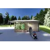 Gartenhaus ARIANNA 4x5, 40mm, rechte Seite