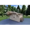 Gartenhaus Holz AUDREY 4x4, 40mm, Frontansicht rechte Seite