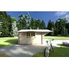 Gartenhaus Holz AUDREY 4x4, 40mm, linke Seite