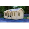 Gartenhaus Holz MARISSA 5.5x4, 68mm, Frontansicht rechte Seite