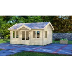 Gartenhaus Holz MARISSA 5.5x4, 68mm, Frontansicht