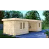 Gartenhaus Holz FIAMMETTA 3x8, 44mm, linke Seite