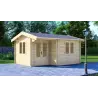 Gartenhaus Holz MONICA 5x4, 68mm, Frontansicht