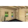 Moderne Gartenhaus ZOE 6x4.5, 68mm, Innenansicht