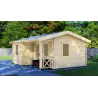 Moderne Gartenhaus ZOE 6x4.5, 68mm, Frontansicht rechte Seite