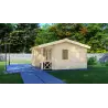 Moderne Gartenhaus ZOE 6x4.5, 68mm, rechte Seite