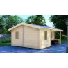 Moderne Gartenhaus ZOE 6x4.5, 68mm, linke Seite