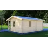 Moderne Gartenhaus ZOE 6x4.5, 68mm, Rückseite rechts