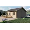 Moderne Holzhaus SAMANTHA 6x8, 68mm, rechte Seite
