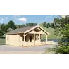 Moderne Holzhaus SAMANTHA 6x8, 68mm, Frontansicht