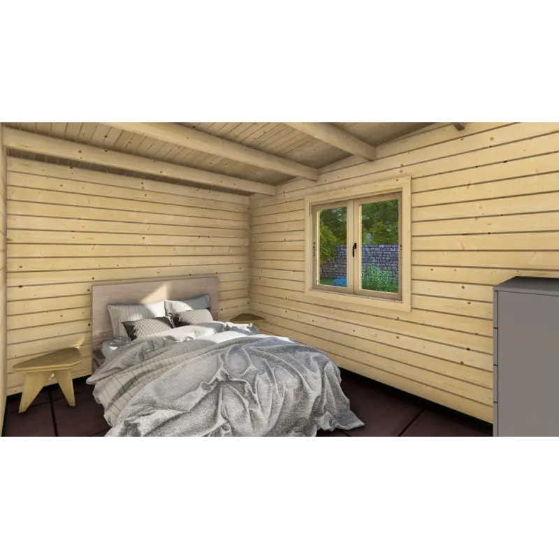 Blockbohlenhaus ELETTRA 10.5x6, 68mm, Hauptschlafzimmer A
